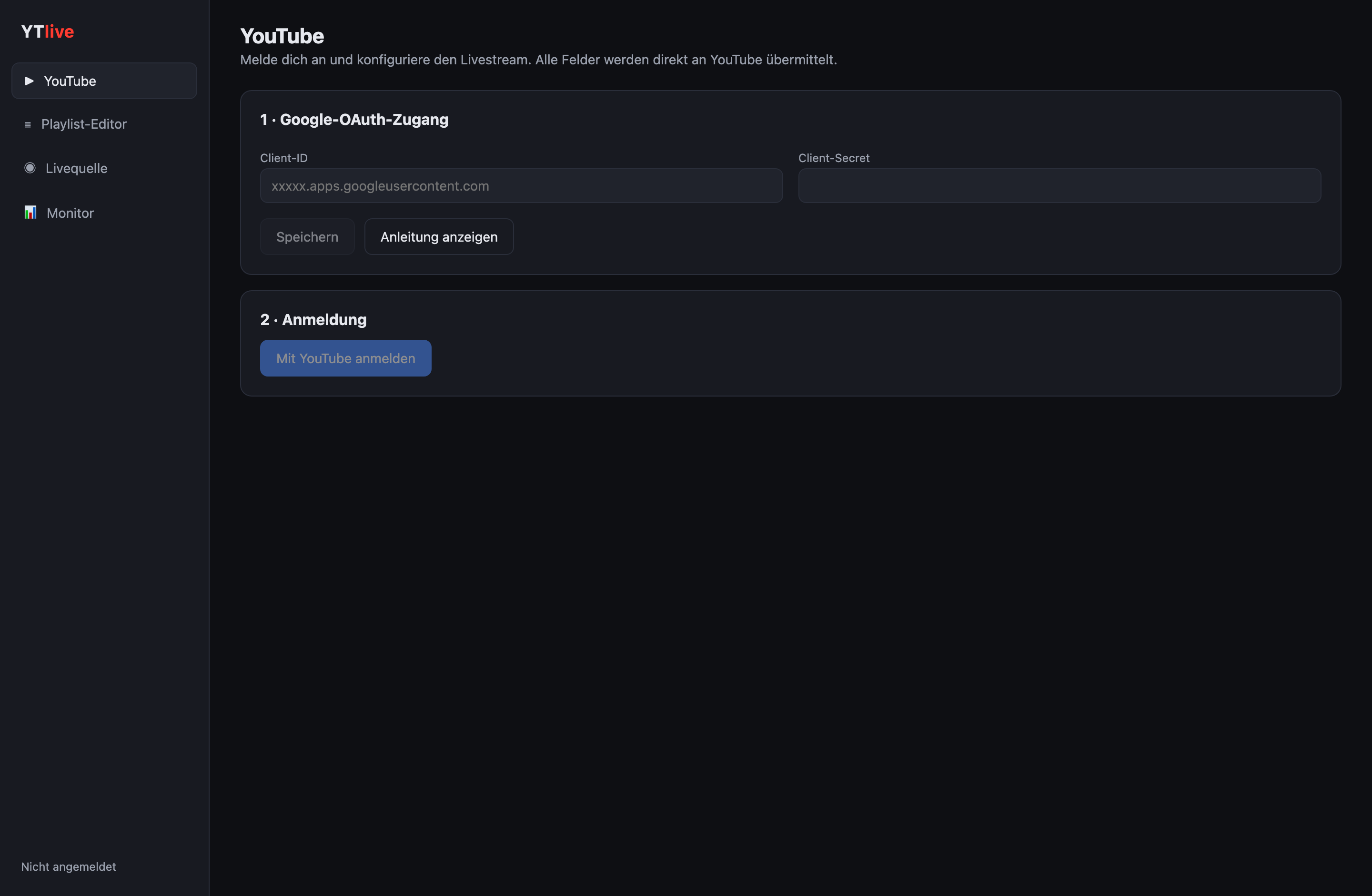 YouTube-Setup